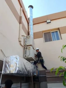 طريقة تركيب مدخنة شفاط مطبخ.
